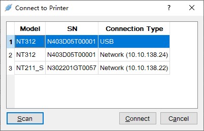 connect to the printer