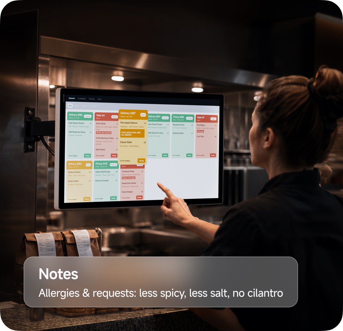 Big, bright screen. Key details stand out.